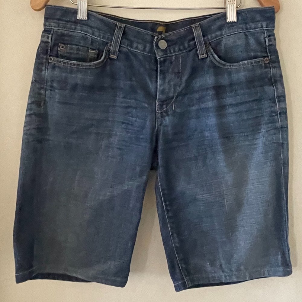 7 For All Mankind Low Rise Denim Bermuda Shorts